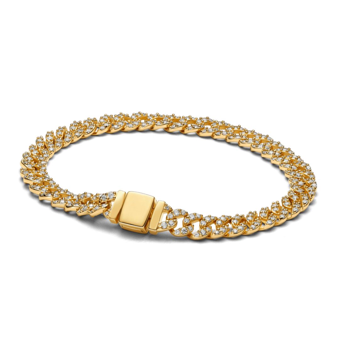Cubo™ | Gouden moissanite armband
