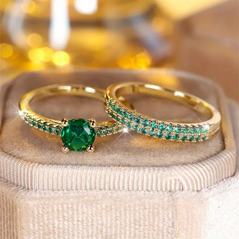 Duo van smaragd ringen | Sofies Atelier