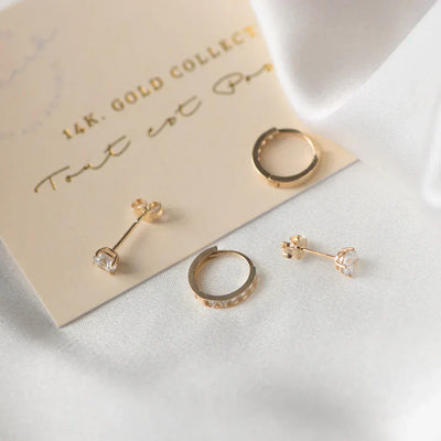 Sofies Atelier | Gouden steen oorringen set