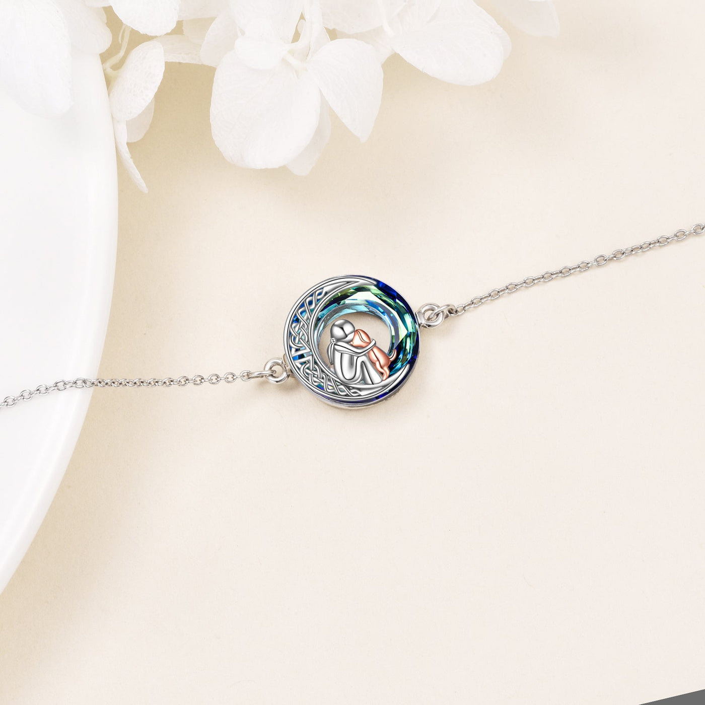 Verstelbare gelukssieraad van zilver met hondenmotief