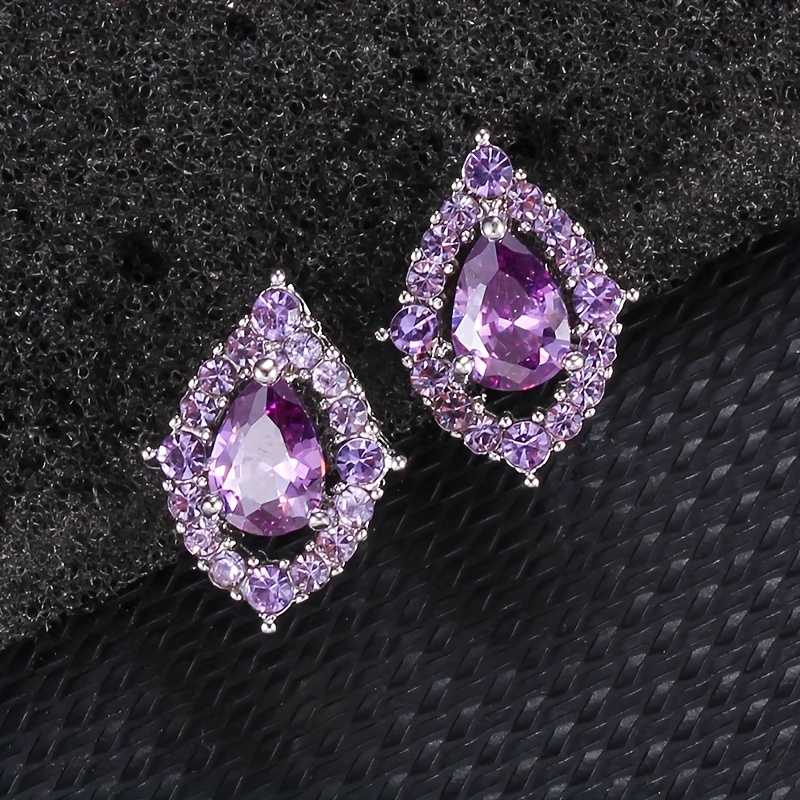 Nadine Amethist Ketting en Oorbellen