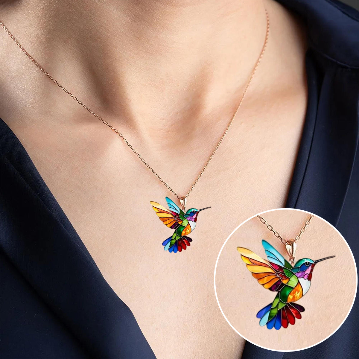 Mooi kolibrie ontwerp ketting