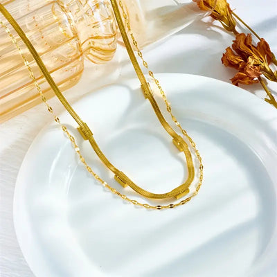 Dubbele Laag Smaragd Collier