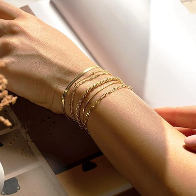 Vernetta™ | Gouden armbanden set