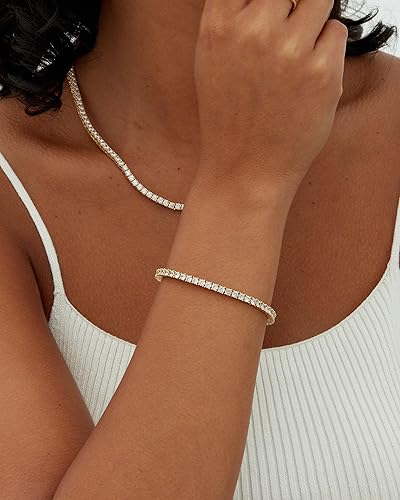 Lustra™ | Gouden moissaniet armband
