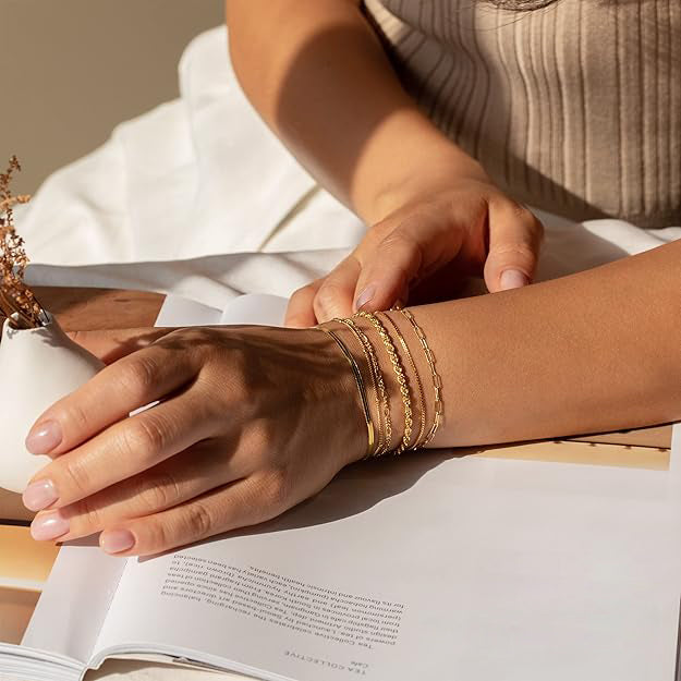 Vernetta™ | Gouden armbanden set