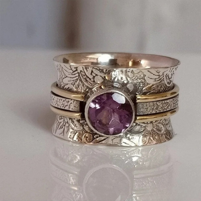 Boheemse kristallen meditatie ring.