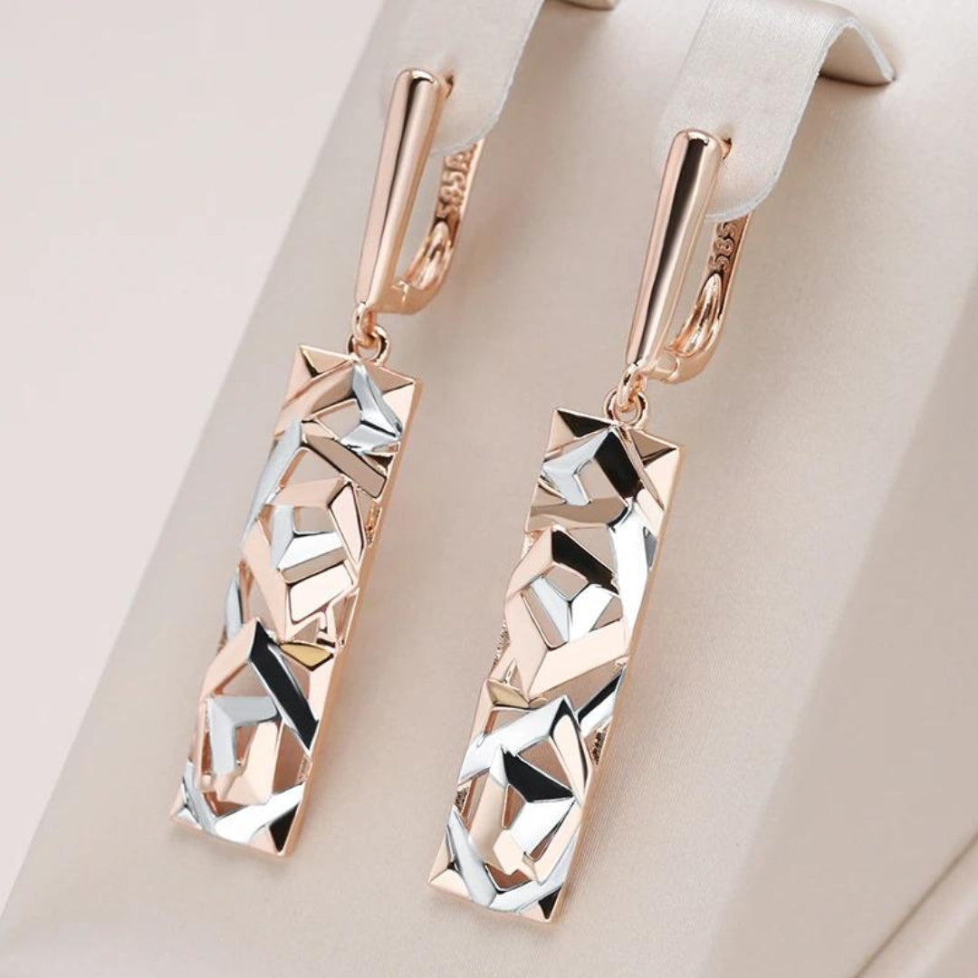 Elegante dames oorbellen in goud en zilver