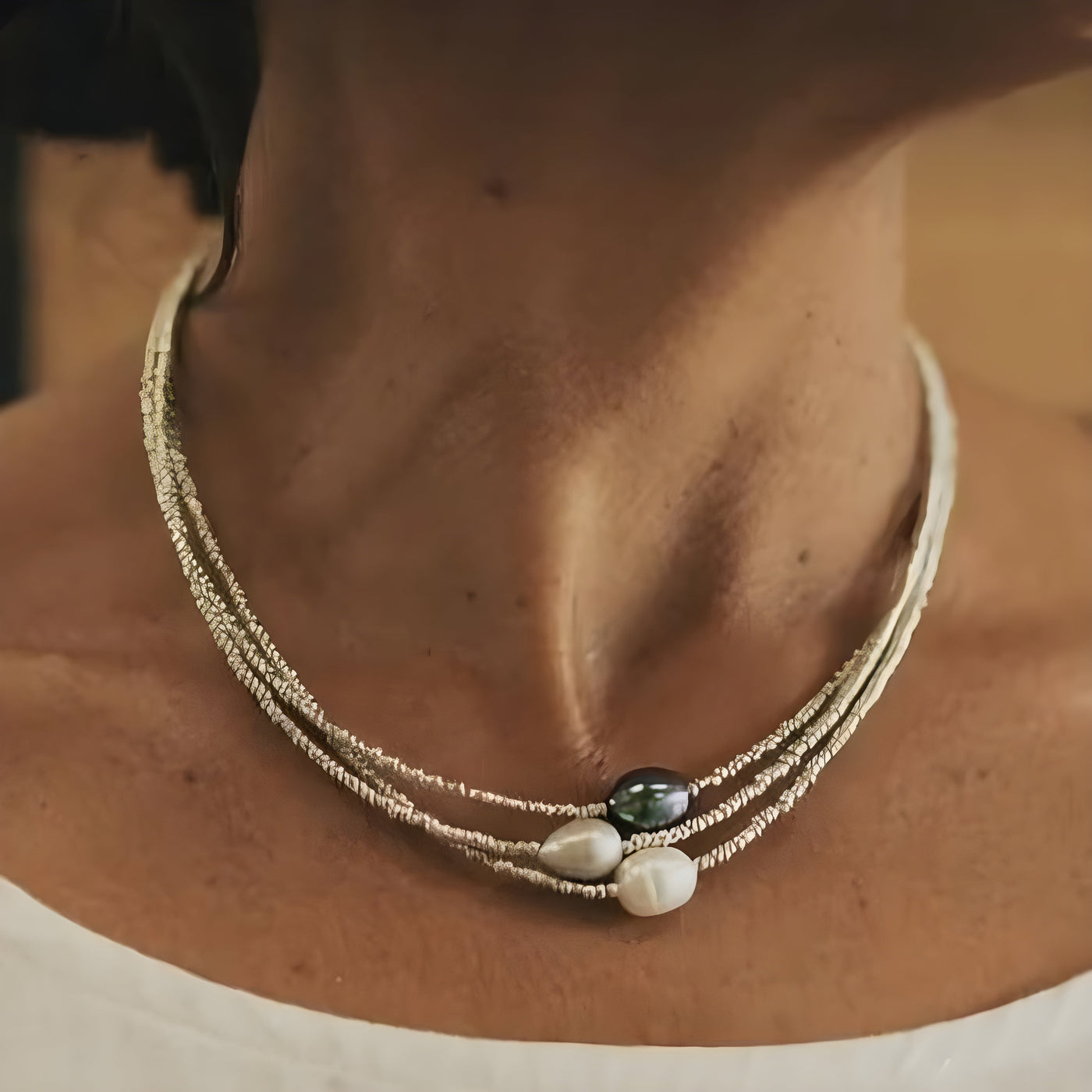 Vintage ketting met natuurlijke parels
