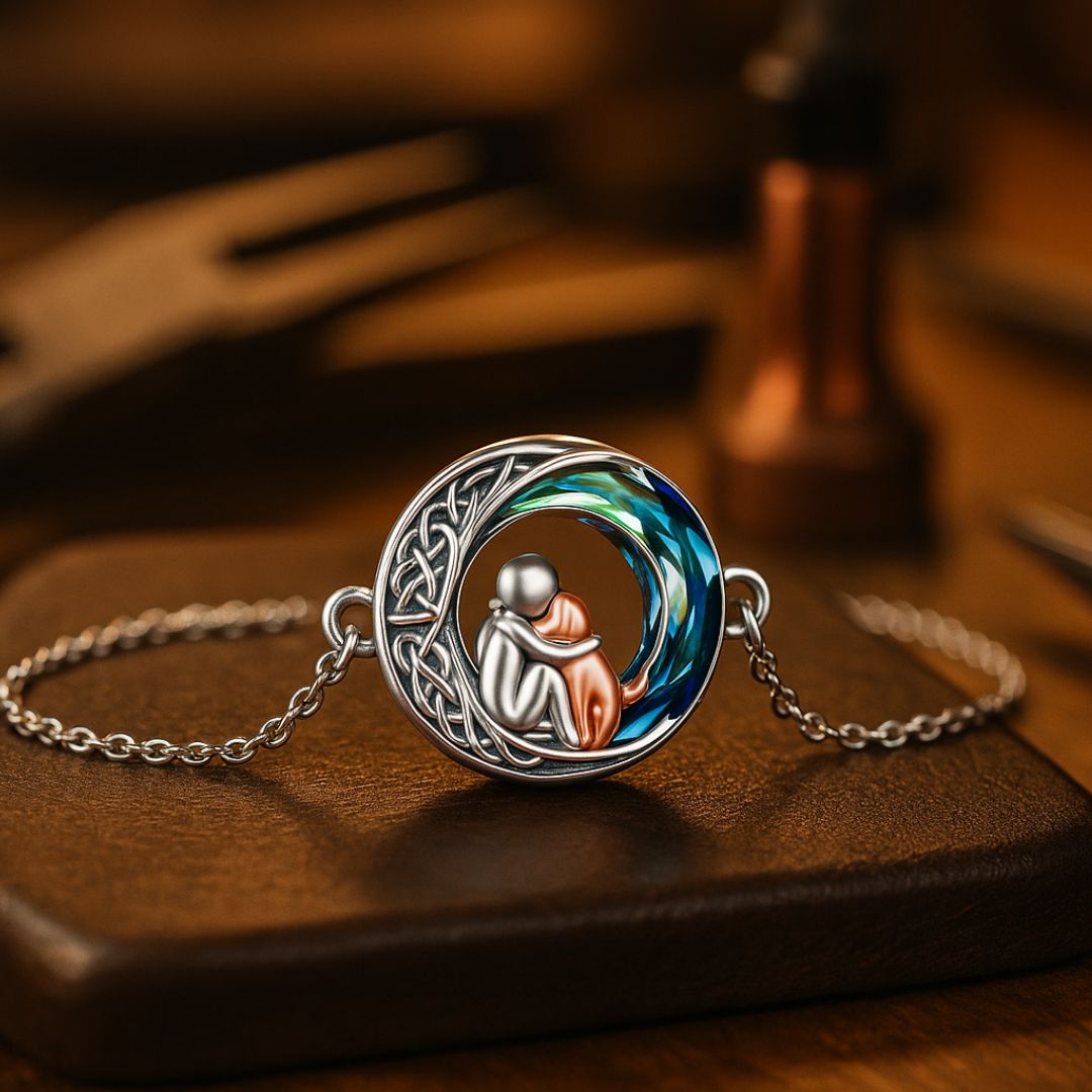 Verstelbare gelukssieraad van zilver met hondenmotief