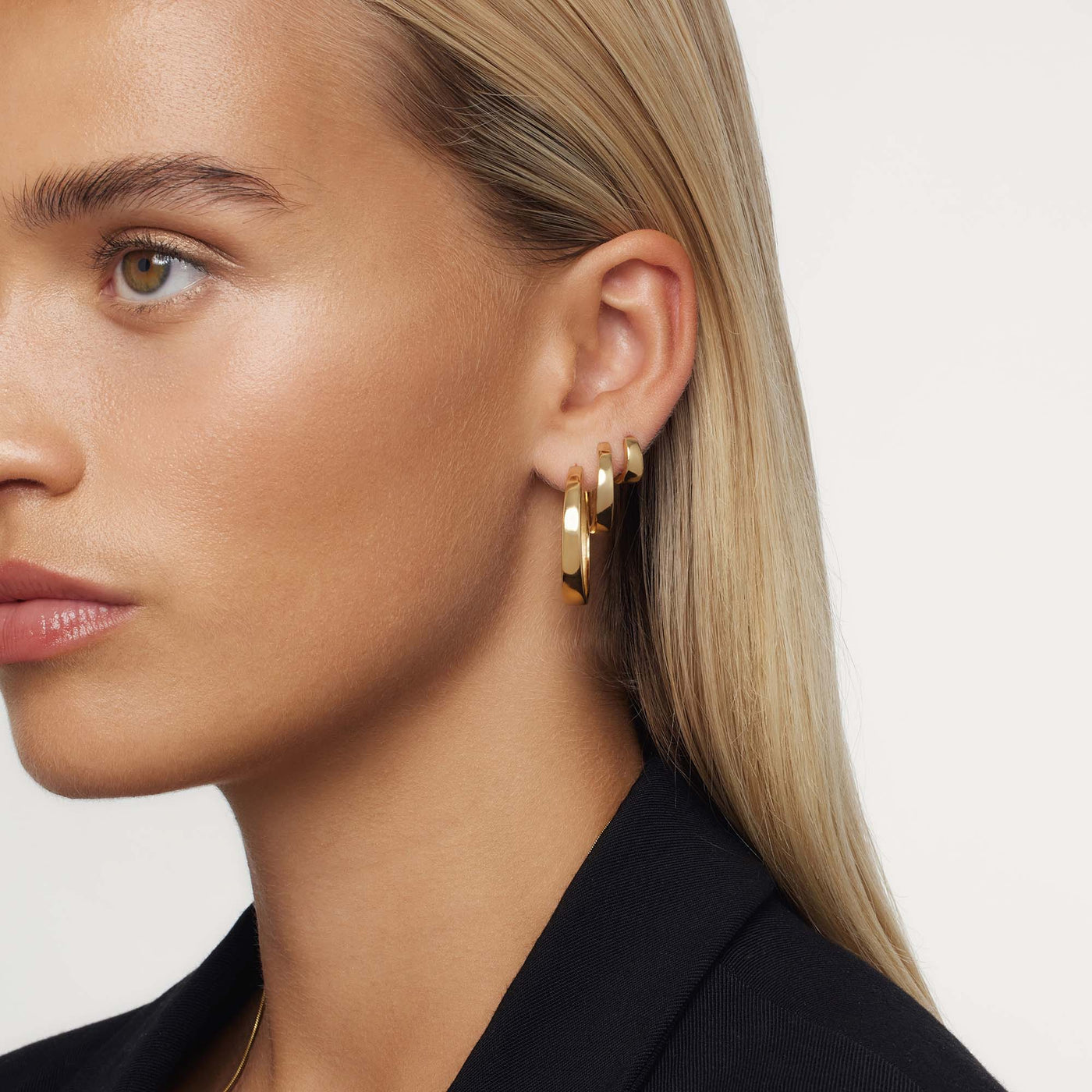 Gia statement-ring oorbellen | Goud