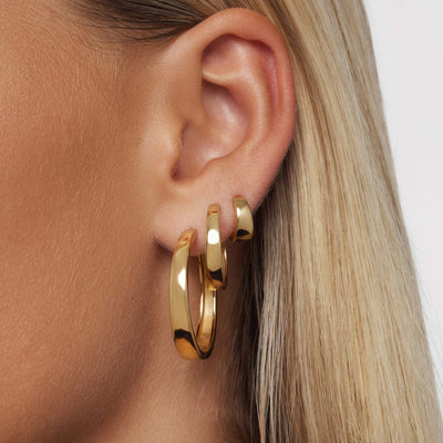 Gia statement-ring oorbellen | Goud