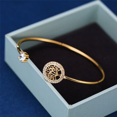 Geverfd levensboom armband