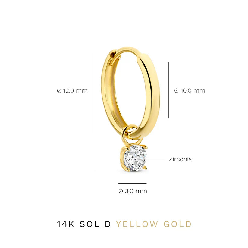 Larmes™ | Gouden steen oorbellen set