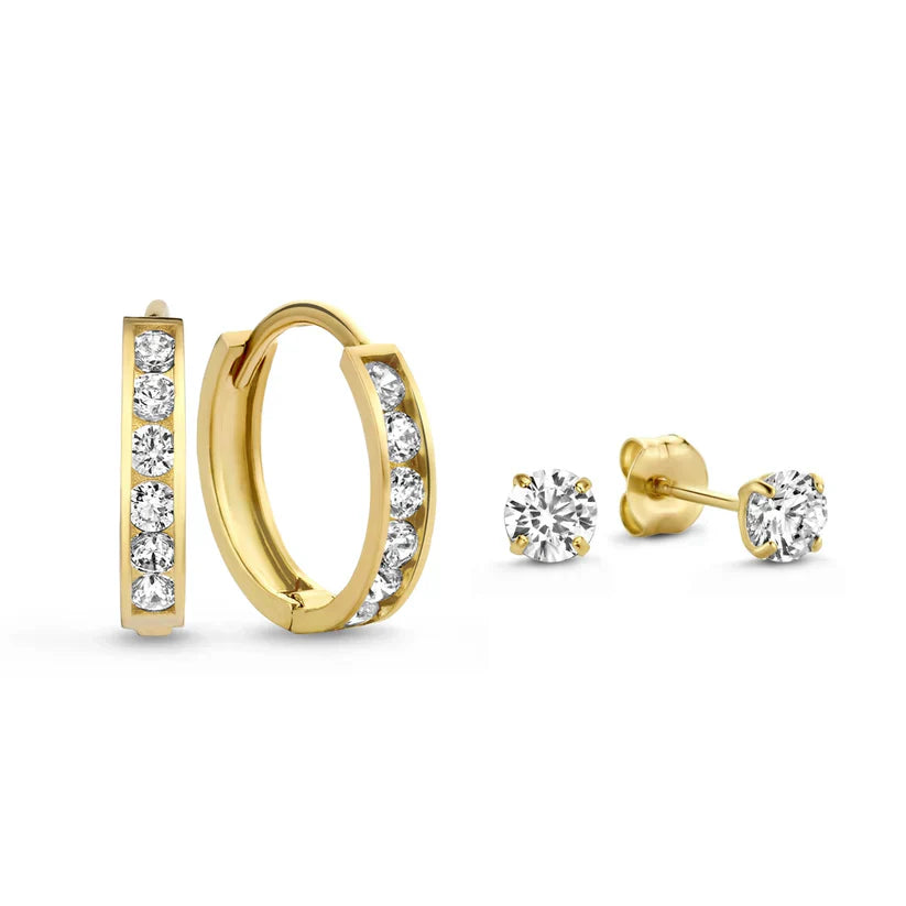 Dara gouden oorbellen set