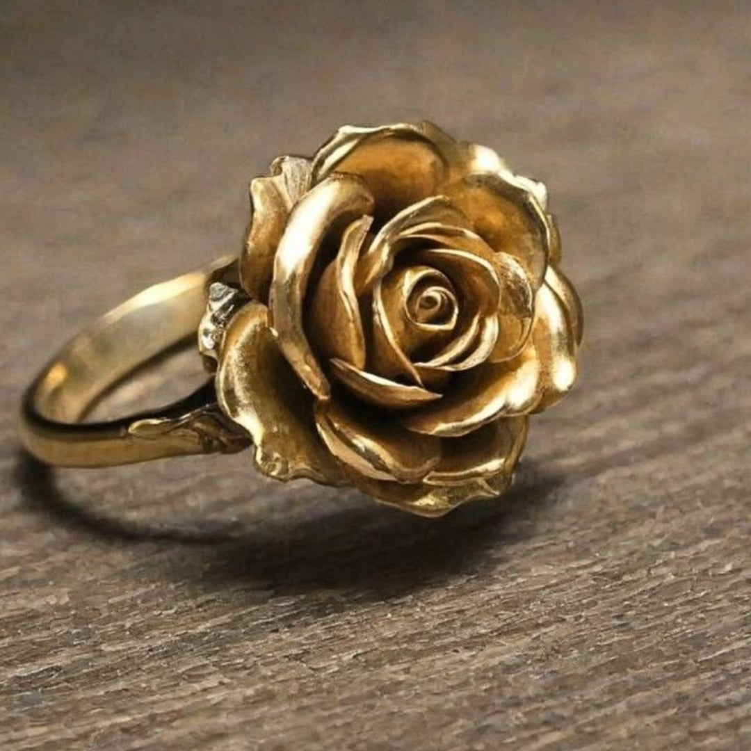 Tijdloze gouden bloemenring