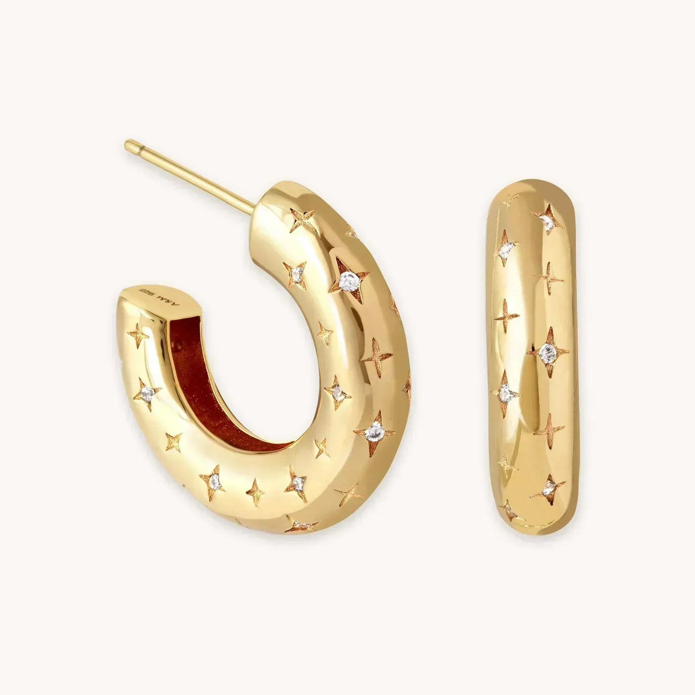Cosmic hoop-oorbellen | Goud