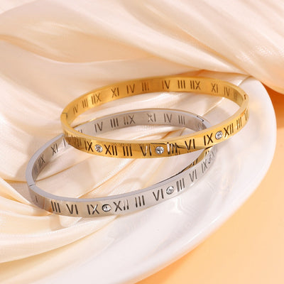 Titanium Armband met Romeinse Numerals
