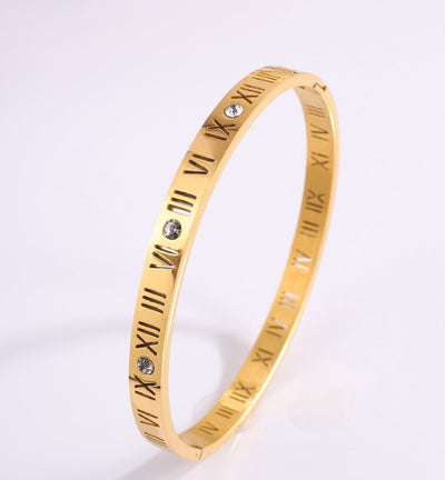Titanium Armband met Romeinse Numerals