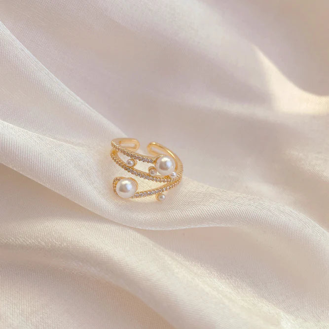 Anna Drie-laags Parelring