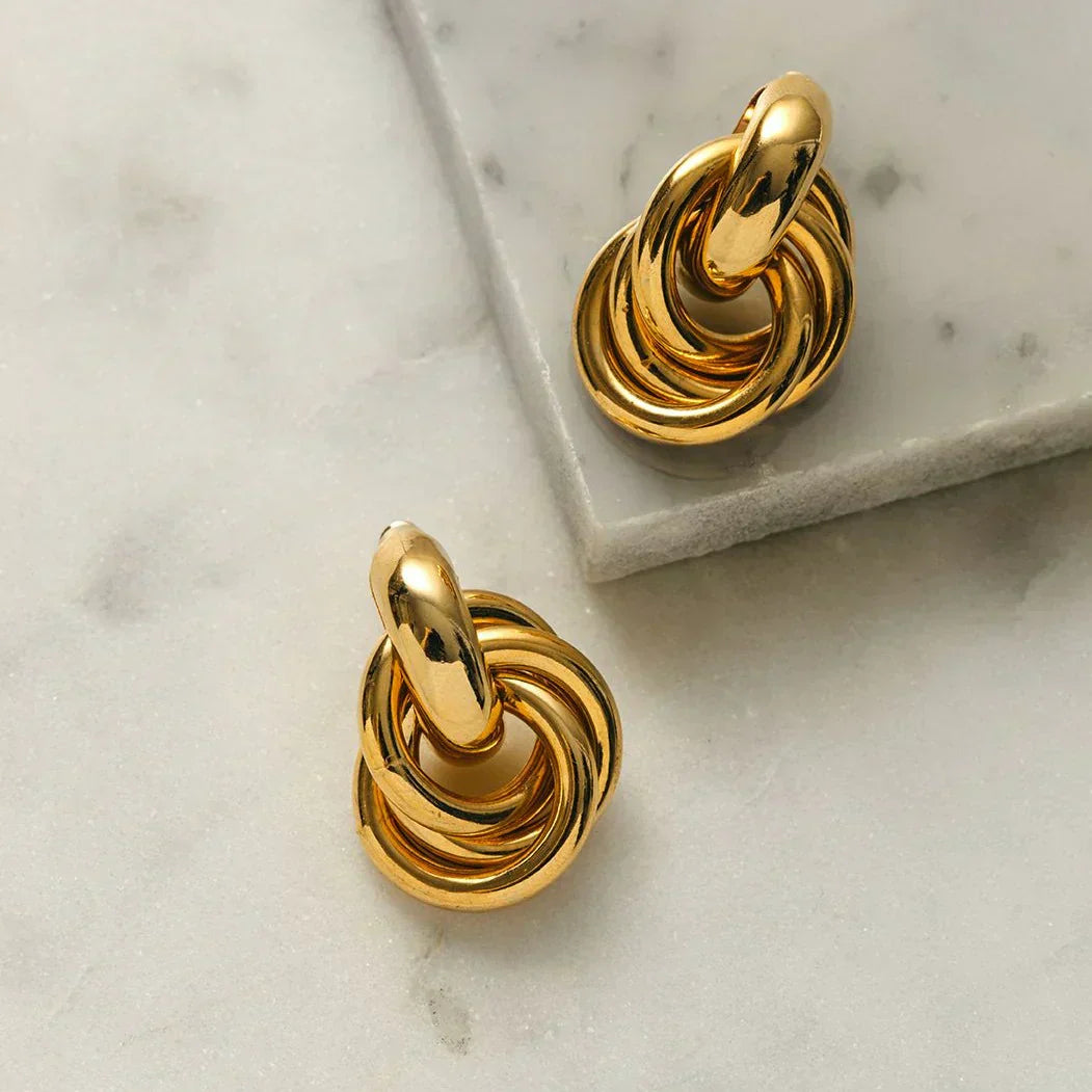 Samengevlochten oorbellen | Goud