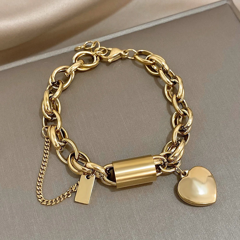 Gouden chunky armband