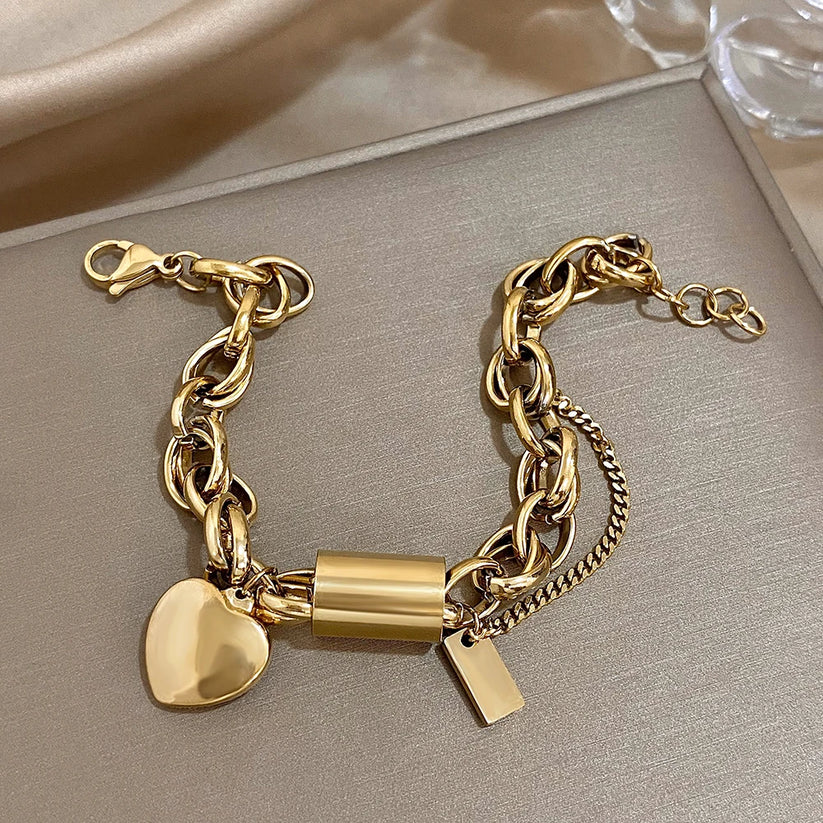 Gouden chunky armband