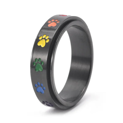 Draaiende anti-stress ring met kleuren