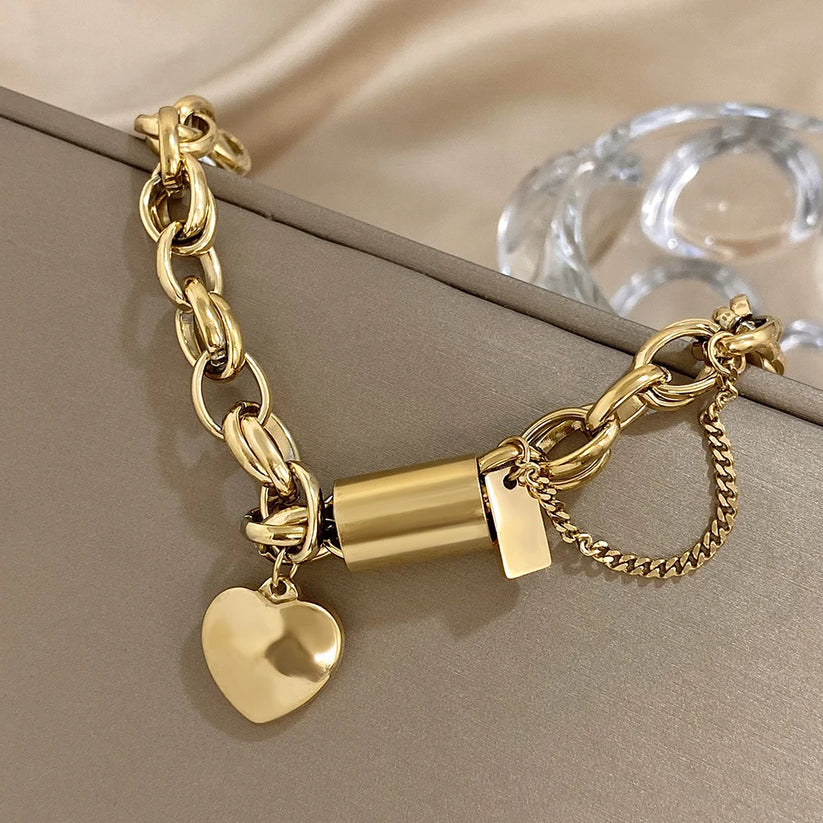 Gouden chunky armband