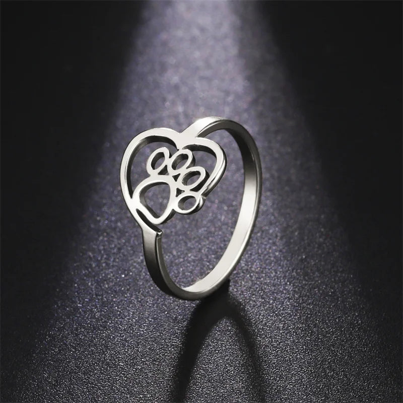 Hartvormige gouden pootring voor dierenliefhebbers