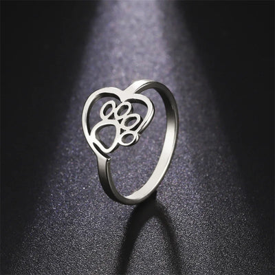 Hartvormige gouden pootring voor dierenliefhebbers