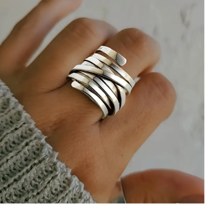 Bliss - Vintage Dikke Zilveren Ring
