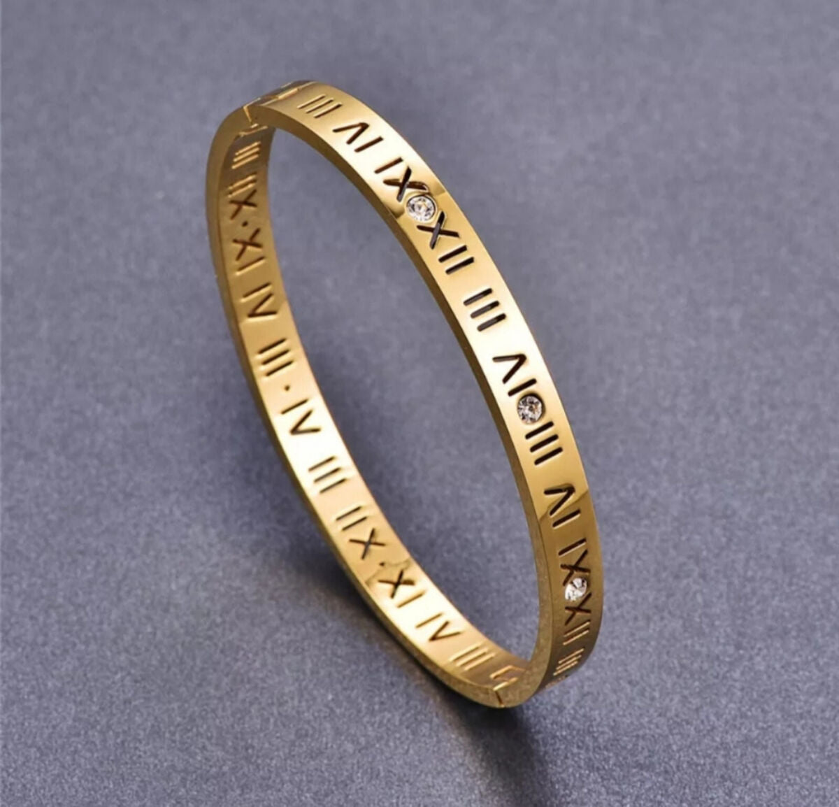 Titanium Armband met Romeinse Numerals