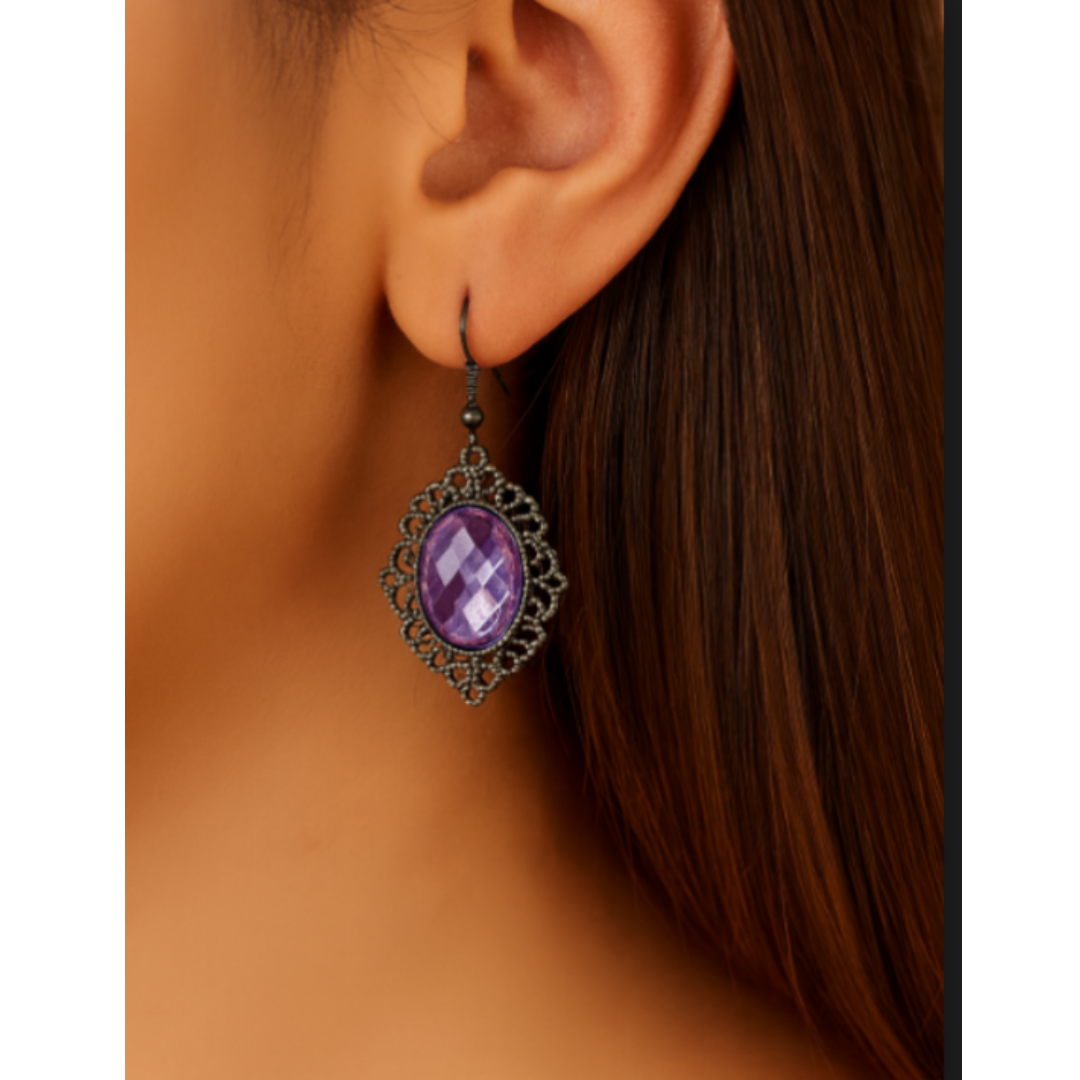 Yara amethist oorbellen