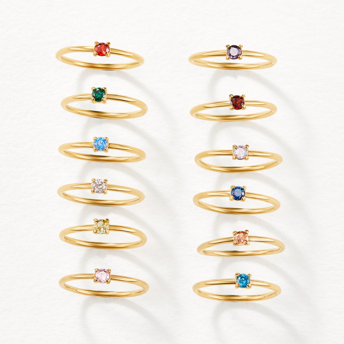 Gouden ringen met geboortesteen | Goud
