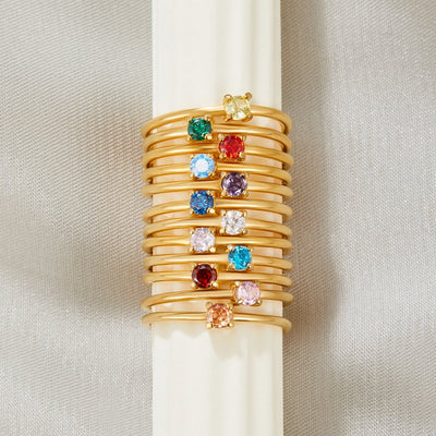 Gouden ringen met geboortesteen | Goud