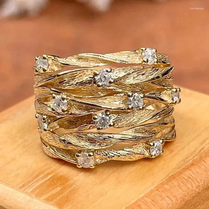 Vintage gouden boho ring