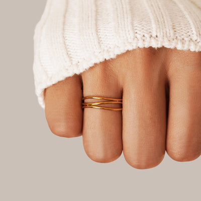Infinity Loop Oneindigheidsring | Goud