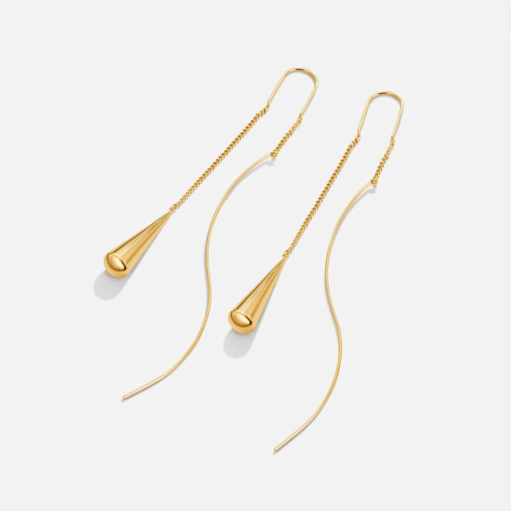 Fringe oorbellen in zandloper | goud