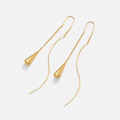 Fringe oorbellen in zandloper | goud