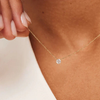Clea | Gouden moissaniet hanger