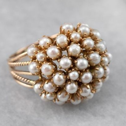 Ring met Ingelegde Parelaccenten
