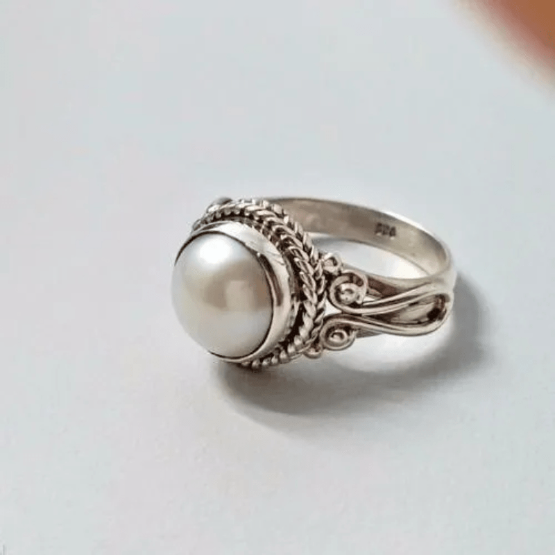 Vintage inlegkralenring