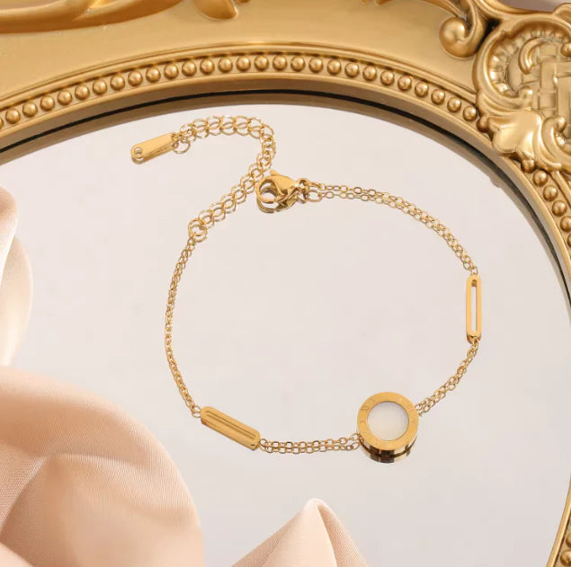 Belinda gouden maansteen armband