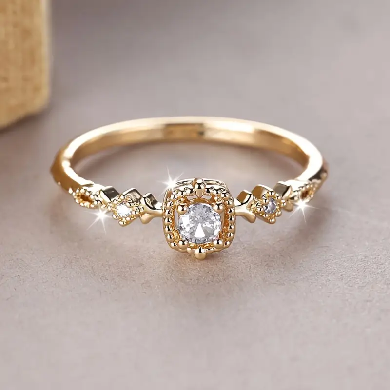 Vintage kristal licht gouden ring.