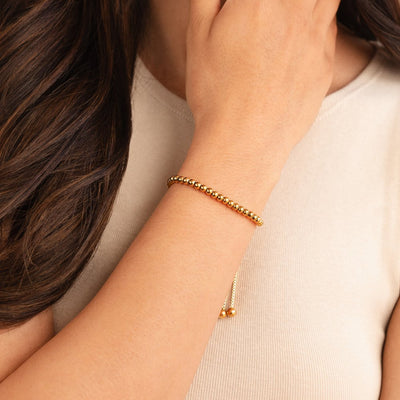 Nila elegante gouden armband met parels