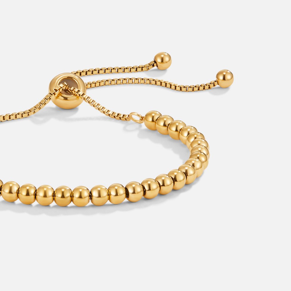 Nila elegante gouden armband met parels