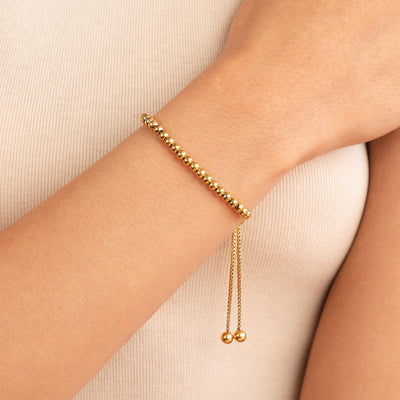 Nila elegante gouden armband met parels