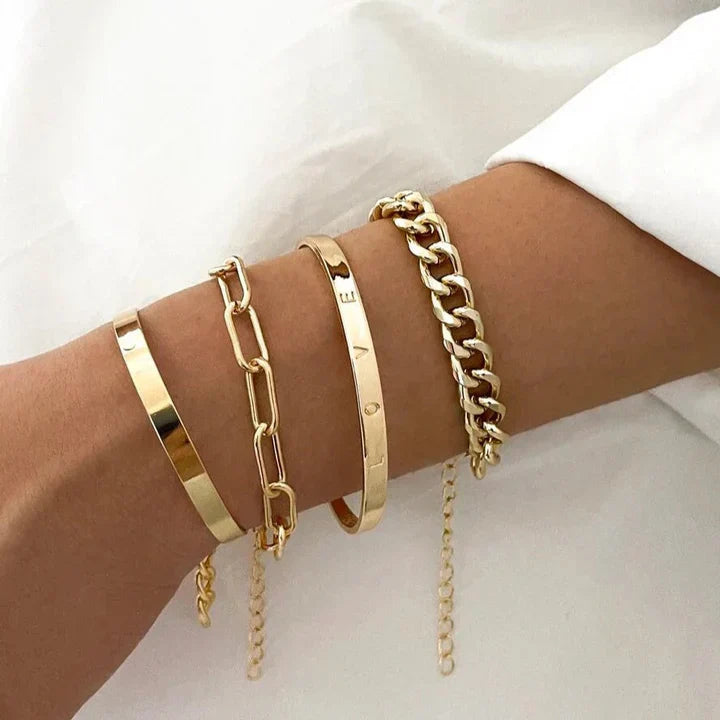 Gouden armbandenset