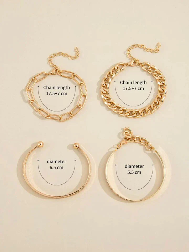 Gouden armbandenset